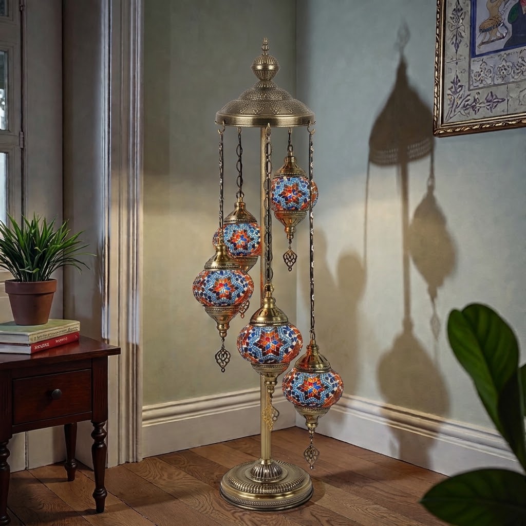 5 Ball Moroccan Turkish Style Floor Lamp
