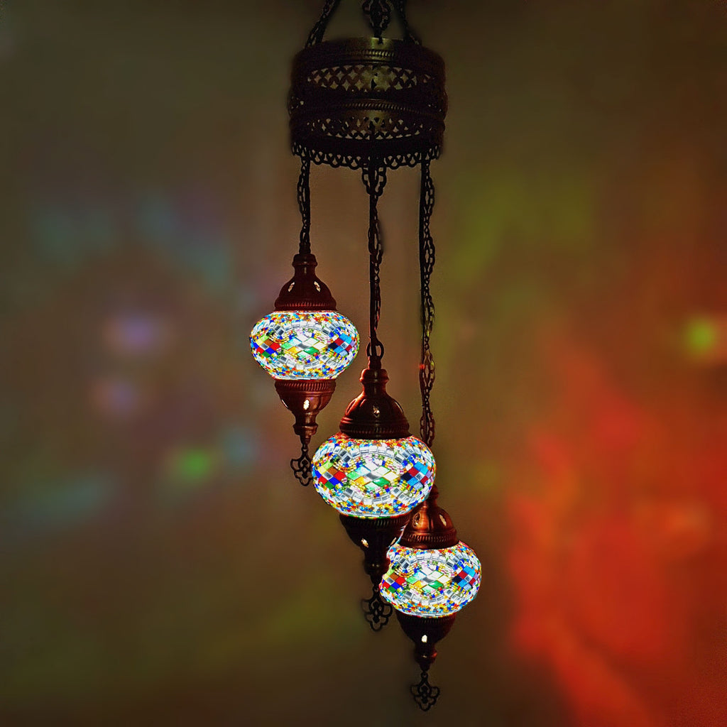 3 Ball Moroccan Turkish Style Chandelier MC13