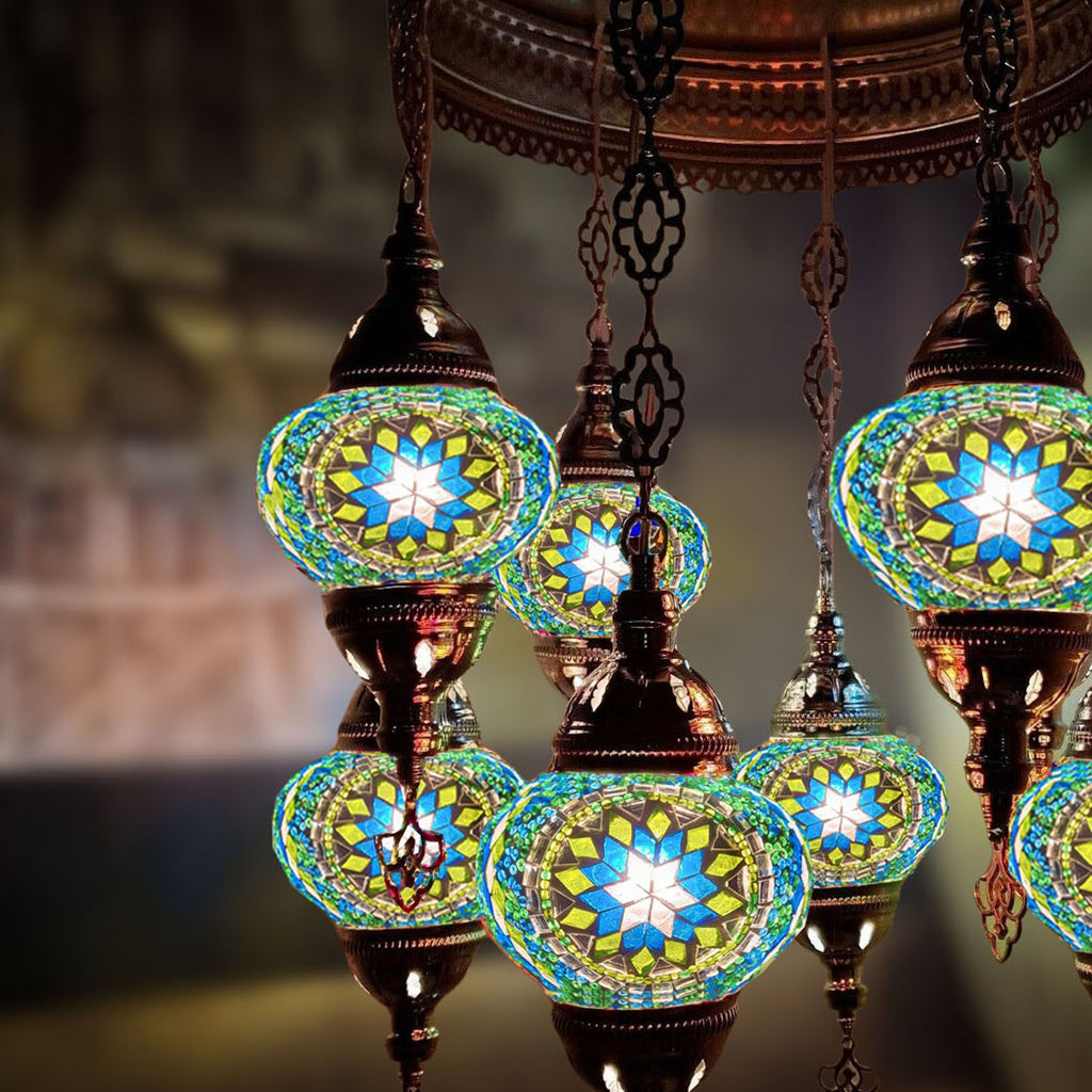 8 Ball Turkish Moroccan Style Chandelier - T1