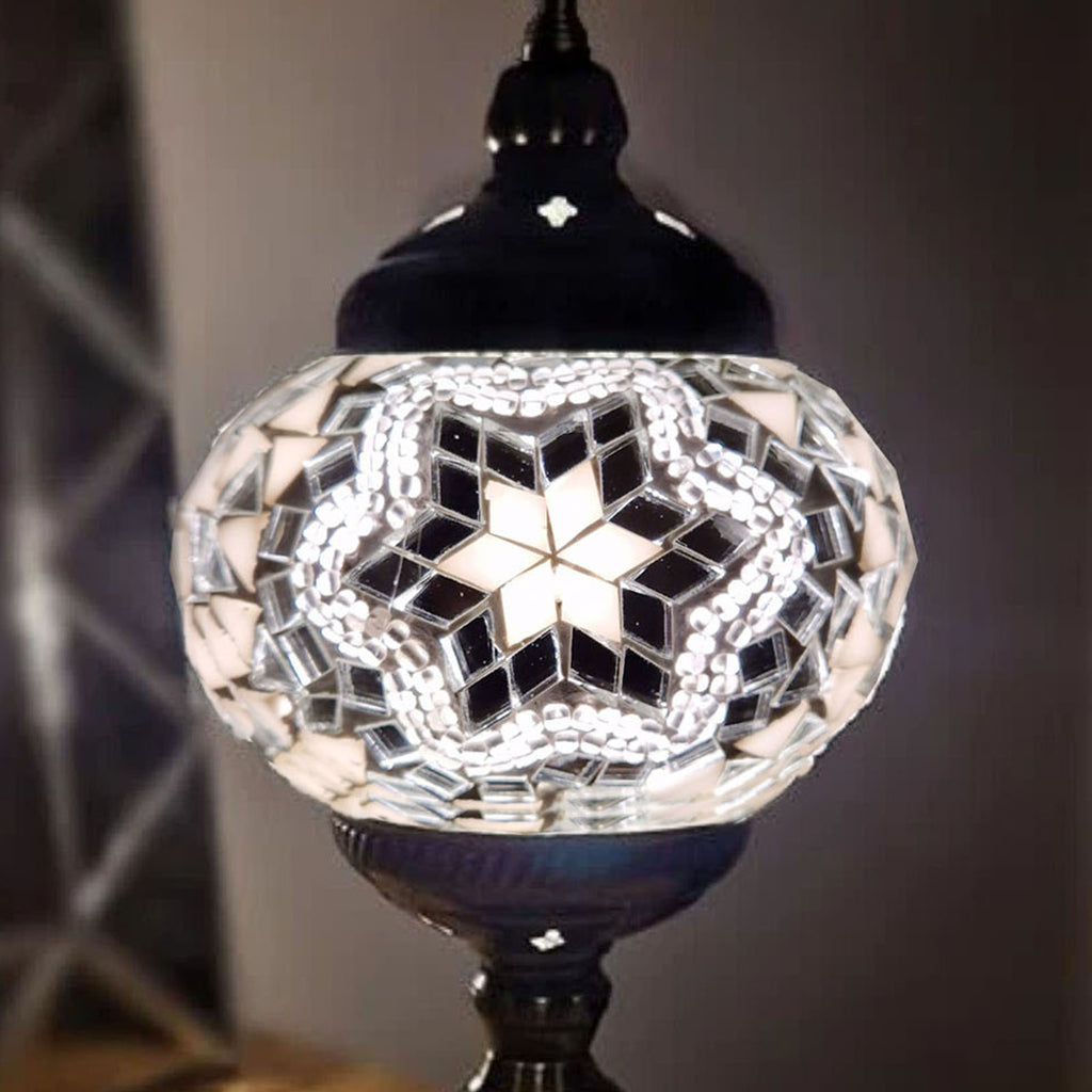 Türkisch-marokkanische Lampe, authentischer Glas-Schreibtisch im Tiffany-Stil, CE-geprüft