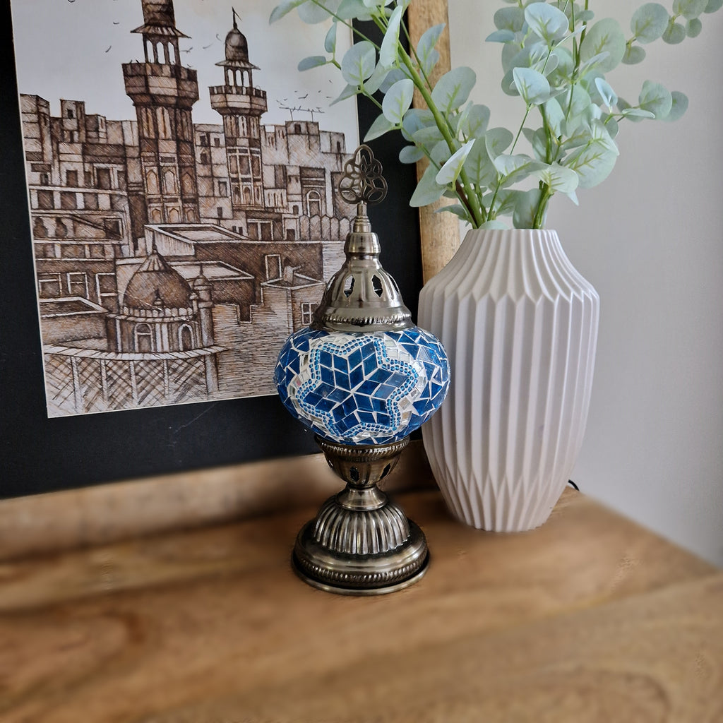 Turkish Moroccan Lamp Light Authentic Tiffany Style Glass Desk Table CE Tested