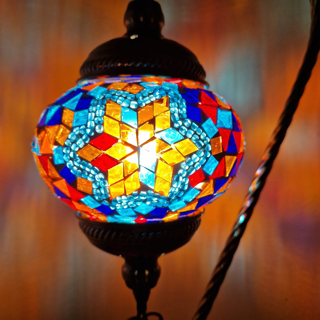 Türkisches Mosaik marokkanische Lampe Licht Tiffany Stil Glas Schreibtisch Tisch CE-geprüft