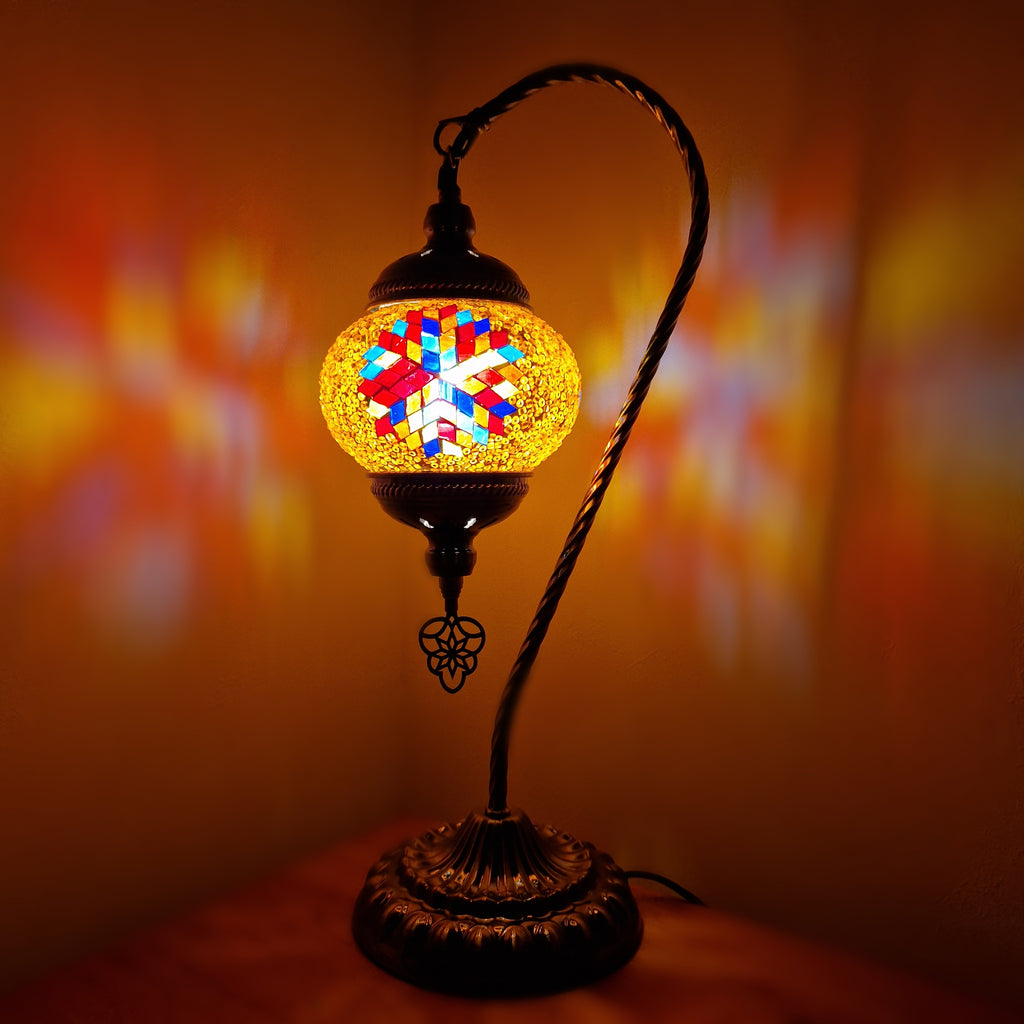 Türkisches Mosaik marokkanische Lampe Licht Tiffany Stil Glas Schreibtisch Tisch CE-geprüft