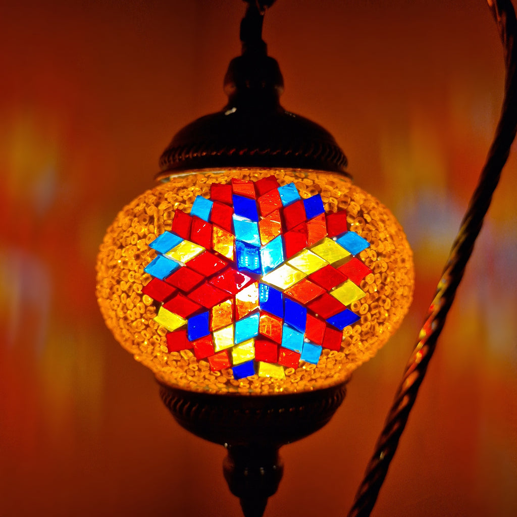 Türkisches Mosaik marokkanische Lampe Licht Tiffany Stil Glas Schreibtisch Tisch CE-geprüft