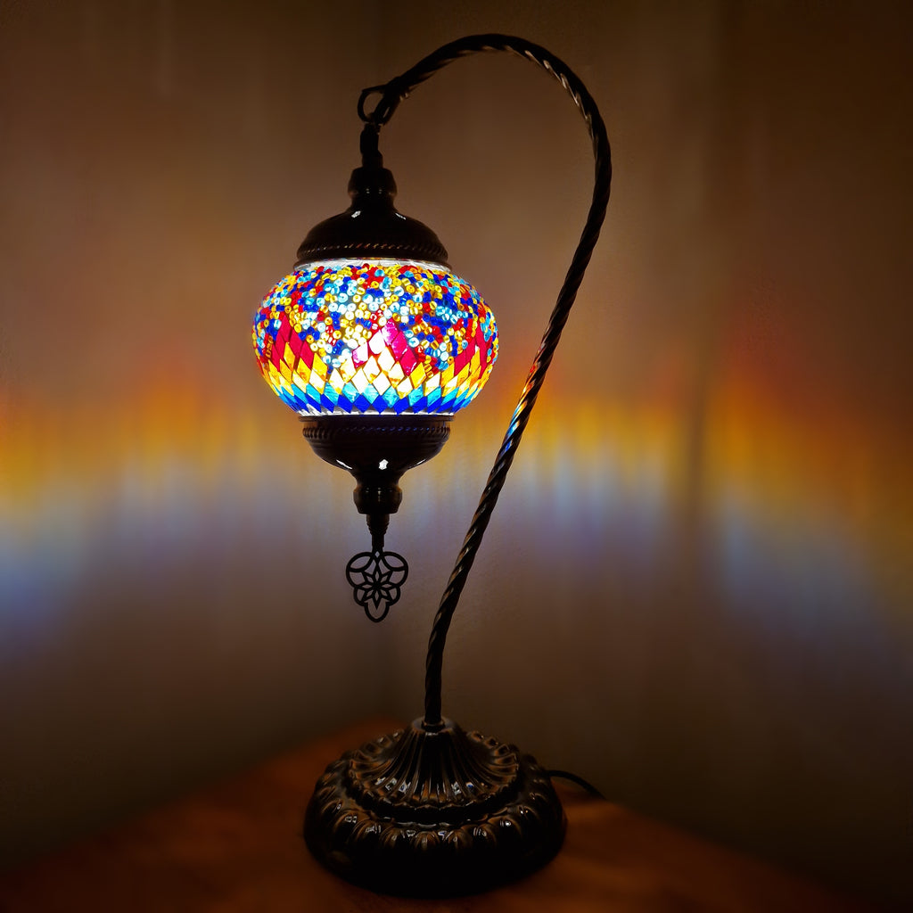 Türkisches Mosaik marokkanische Lampe Licht Tiffany Stil Glas Schreibtisch Tisch CE-geprüft