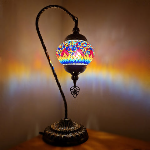 Türkisches Mosaik marokkanische Lampe Licht Tiffany Stil Glas Schreibtisch Tisch CE-geprüft