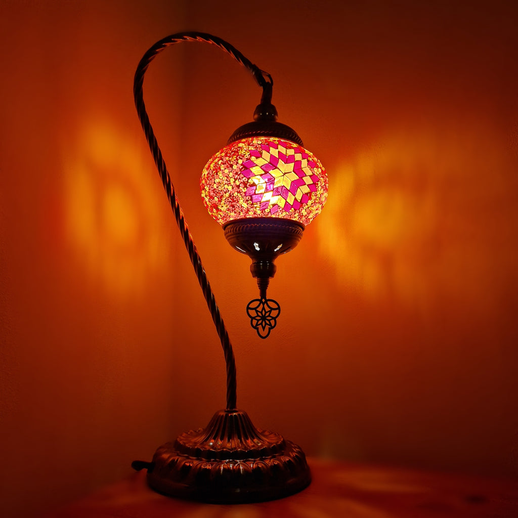 Türkisches Mosaik marokkanische Lampe Licht Tiffany Stil Glas Schreibtisch Tisch CE-geprüft