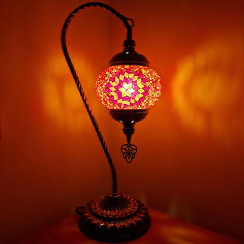 Türkisches Mosaik marokkanische Lampe Licht Tiffany Stil Glas Schreibtisch Tisch CE-geprüft