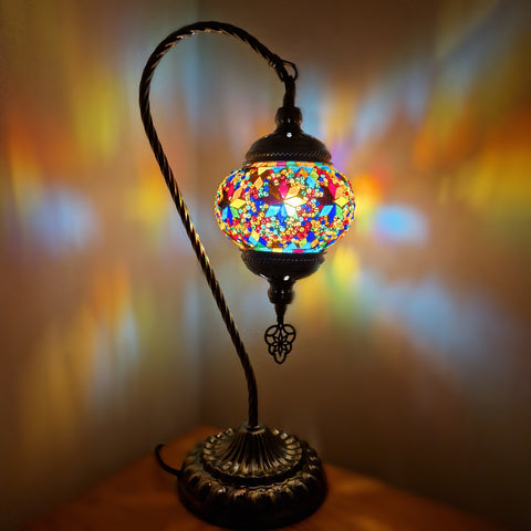 Türkisches Mosaik marokkanische Lampe Licht Tiffany Stil Glas Schreibtisch Tisch CE-geprüft