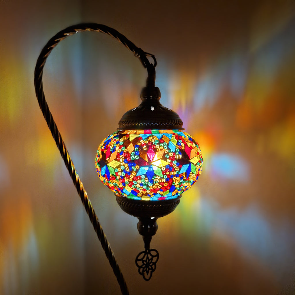 Türkisches Mosaik marokkanische Lampe Licht Tiffany Stil Glas Schreibtisch Tisch CE-geprüft