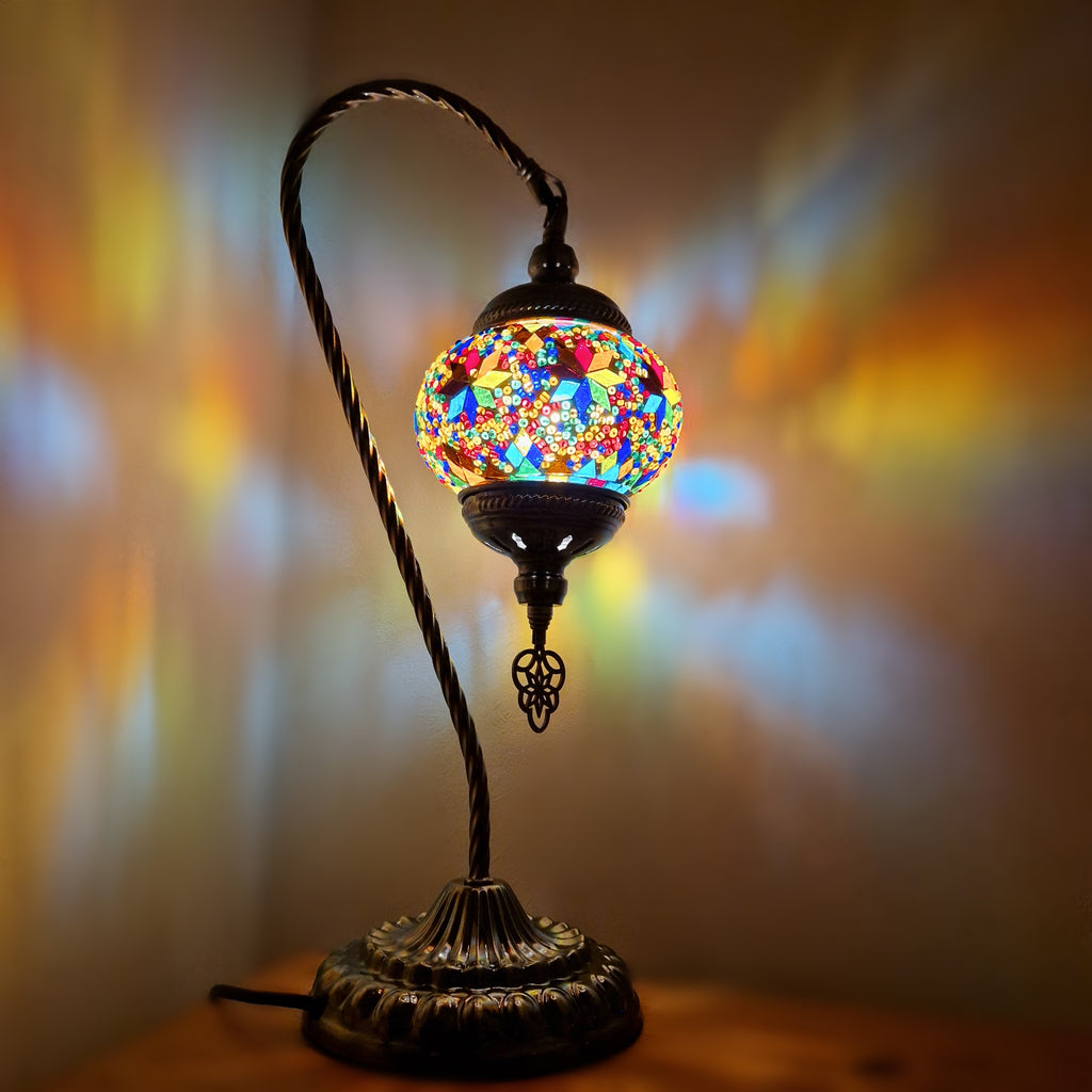 Türkisches Mosaik marokkanische Lampe Licht Tiffany Stil Glas Schreibtisch Tisch CE-geprüft