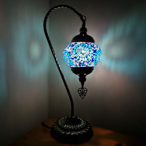 Türkisches Mosaik marokkanische Lampe Licht Tiffany Stil Glas Schreibtisch Tisch CE-geprüft