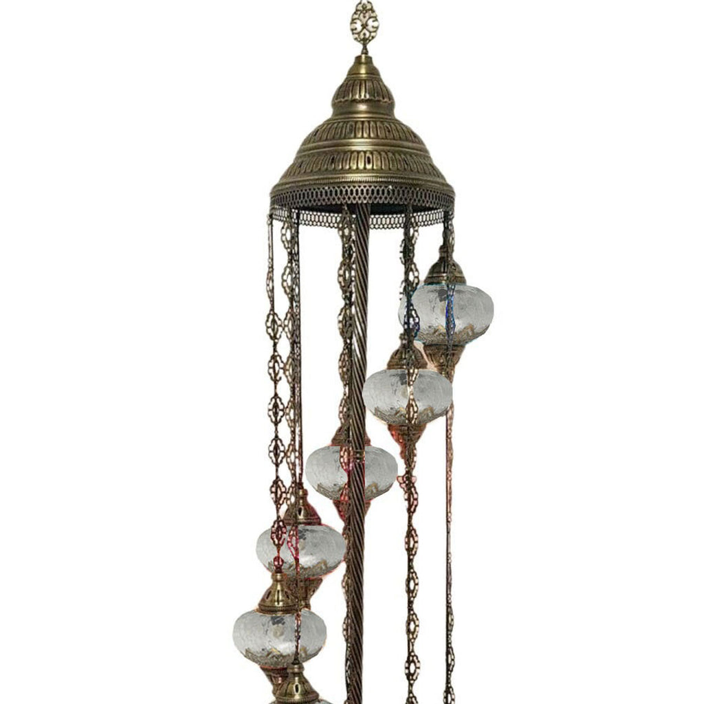9 Ball Moroccan Turkish Style Floor Lamp Large Glass