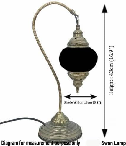 Moroccan Turkish Silver Chrome Table Lamp - W10