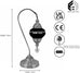 Moroccan Turkish Silver Chrome Table Lamp - W6