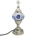 Moroccan Turkish Silver Mosaic Table Lamp