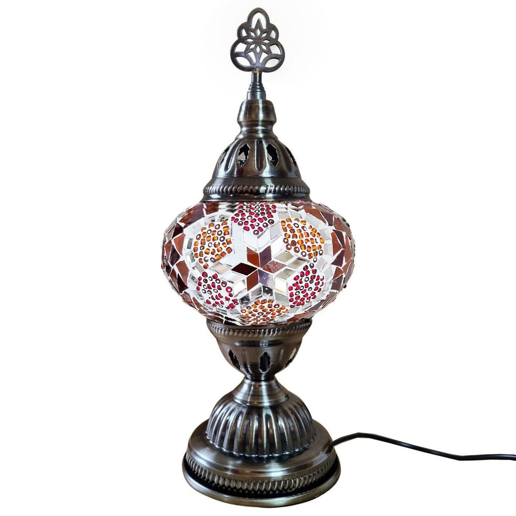 Turkish Moroccan Lamp Light Authentic Tiffany Style Glass Desk Table CE Tested
