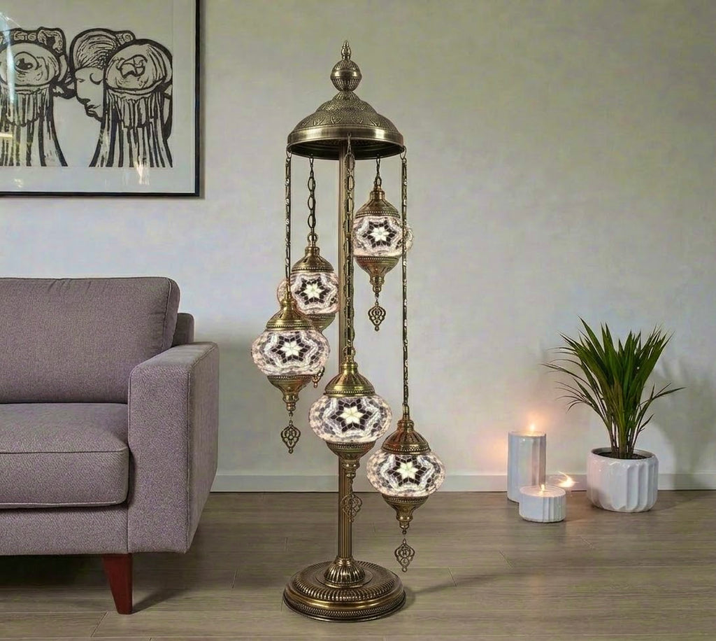 5 Ball Moroccan Turkish Style Floor Lamp