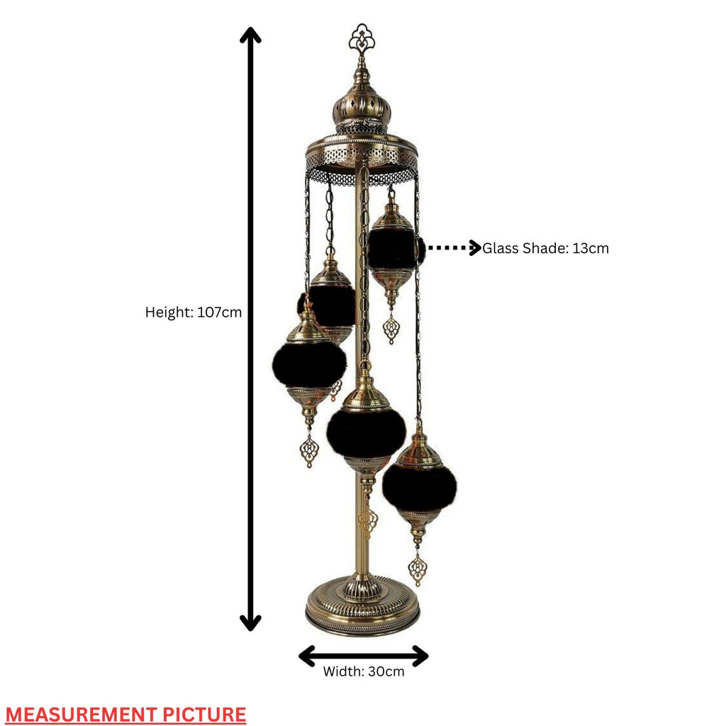 5 Ball Moroccan Turkish Style Floor Lamp