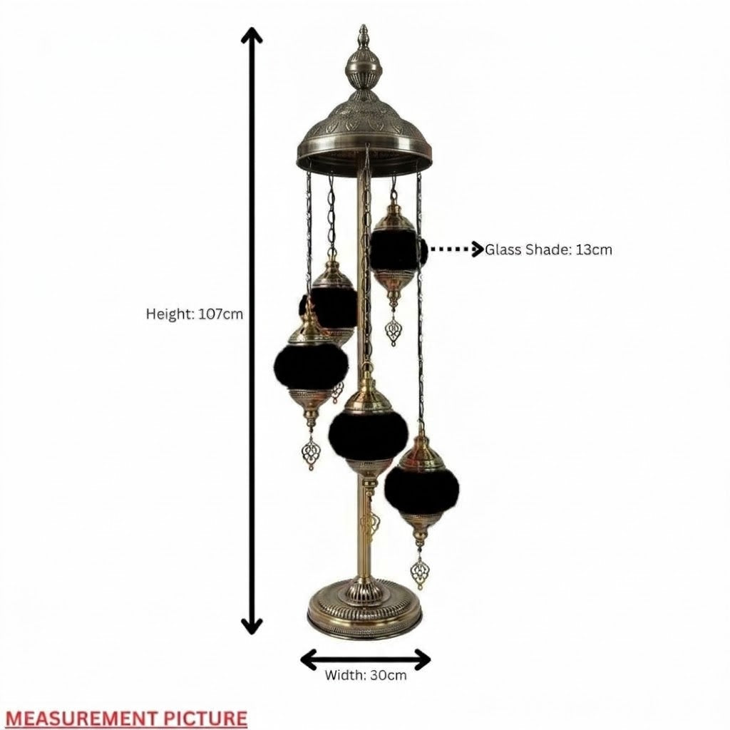 5 Ball Moroccan Turkish Style Floor Lamp