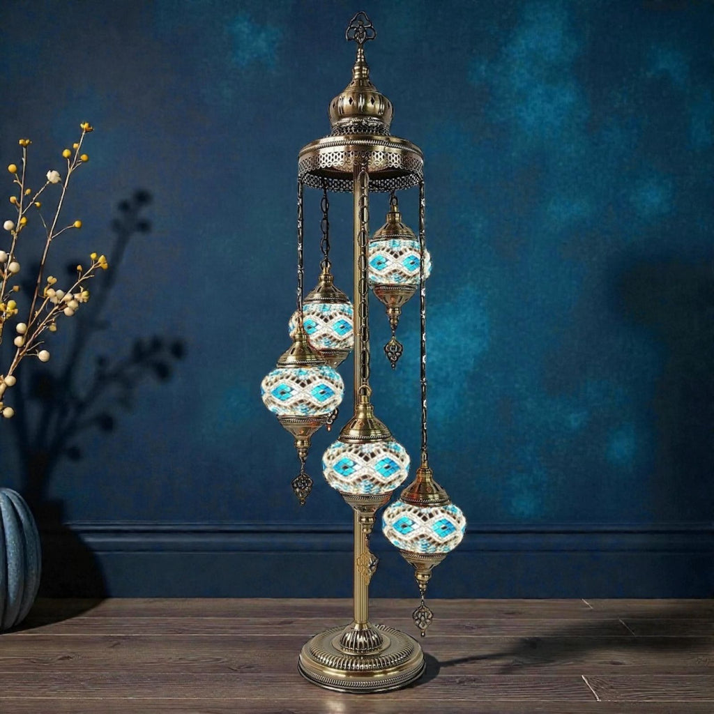 5 Ball Moroccan Turkish Style Floor Lamp