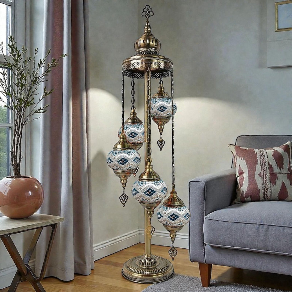 5 Ball Moroccan Turkish Style Floor Lamp
