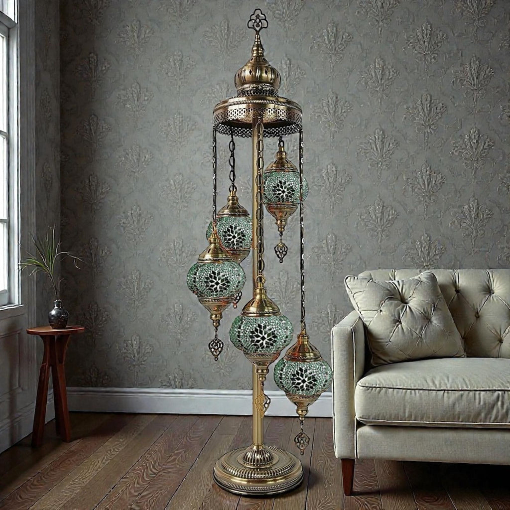 5 Ball Moroccan Turkish Style Floor Lamp