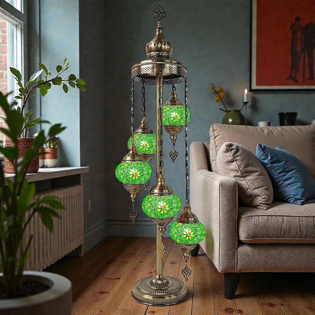 5 Ball Moroccan Turkish Style Floor Lamp