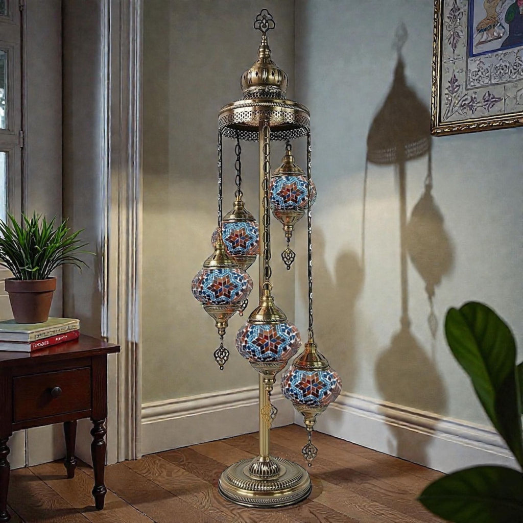 5 Ball Moroccan Turkish Style Floor Lamp
