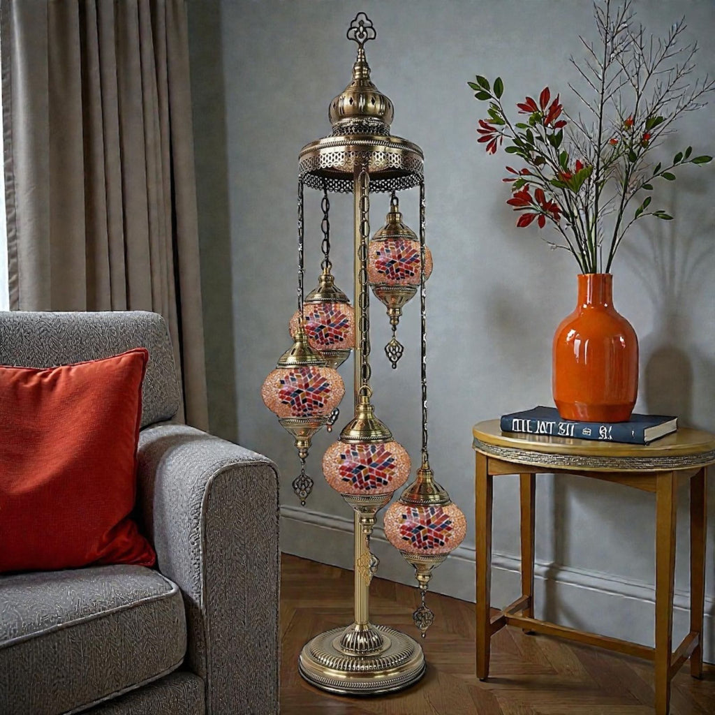 5 Ball Moroccan Turkish Style Floor Lamp