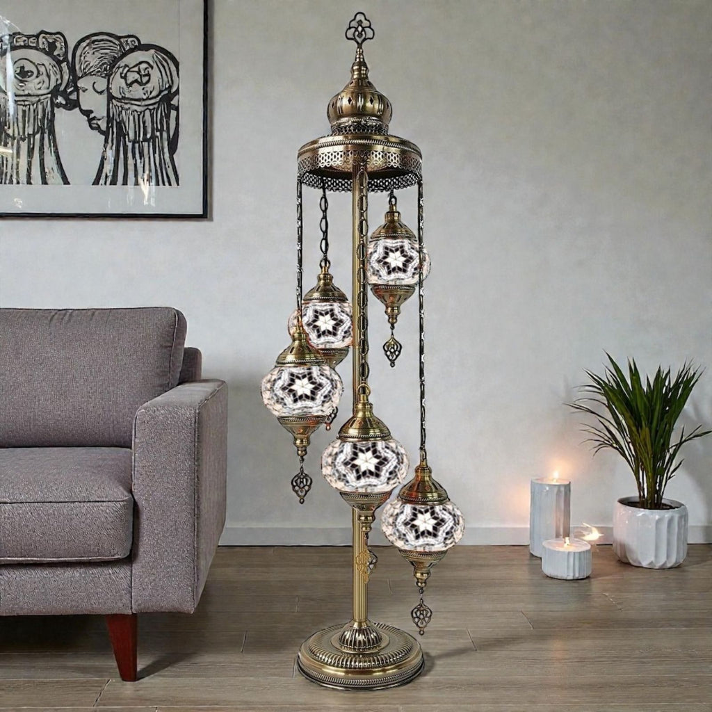 5 Ball Moroccan Turkish Style Floor Lamp