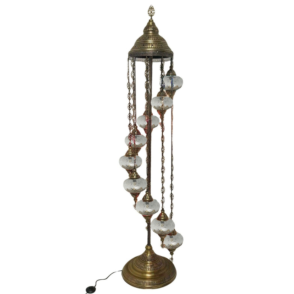 9 Ball Moroccan Turkish Style Floor Lamp Large Glass