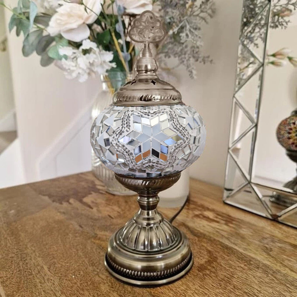 Türkisch-marokkanische Lampe, authentischer Glas-Schreibtisch im Tiffany-Stil, CE-geprüft