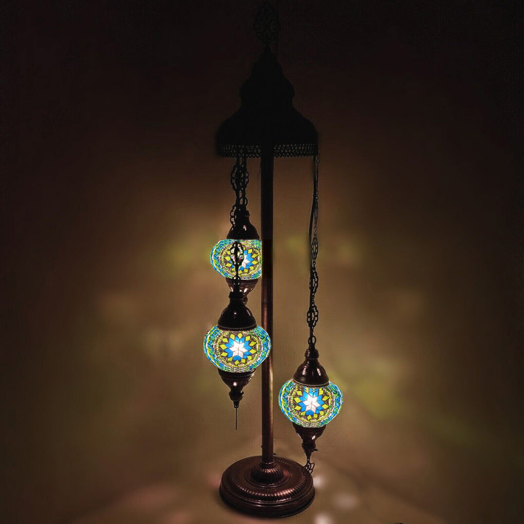 3 Ball Moroccan Turkish Style Floor Lamp T1