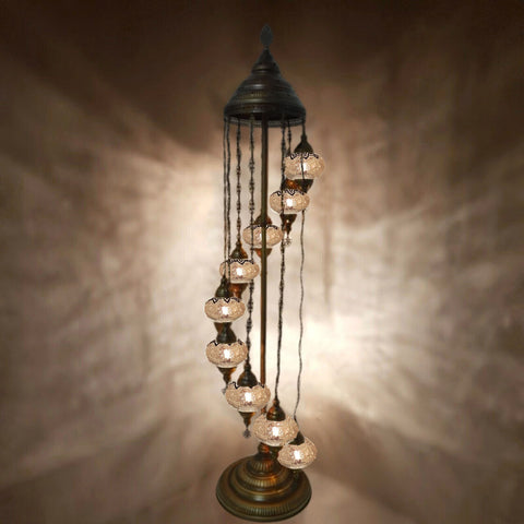 9 Ball Moroccan Turkish Style Floor Lamp Large Glass