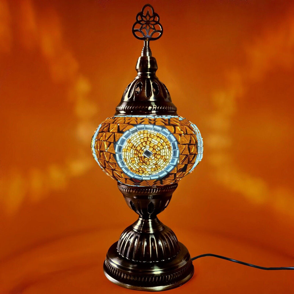 Turkish Moroccan Lamp Light Authentic Tiffany Style Glass Desk Table CE Tested