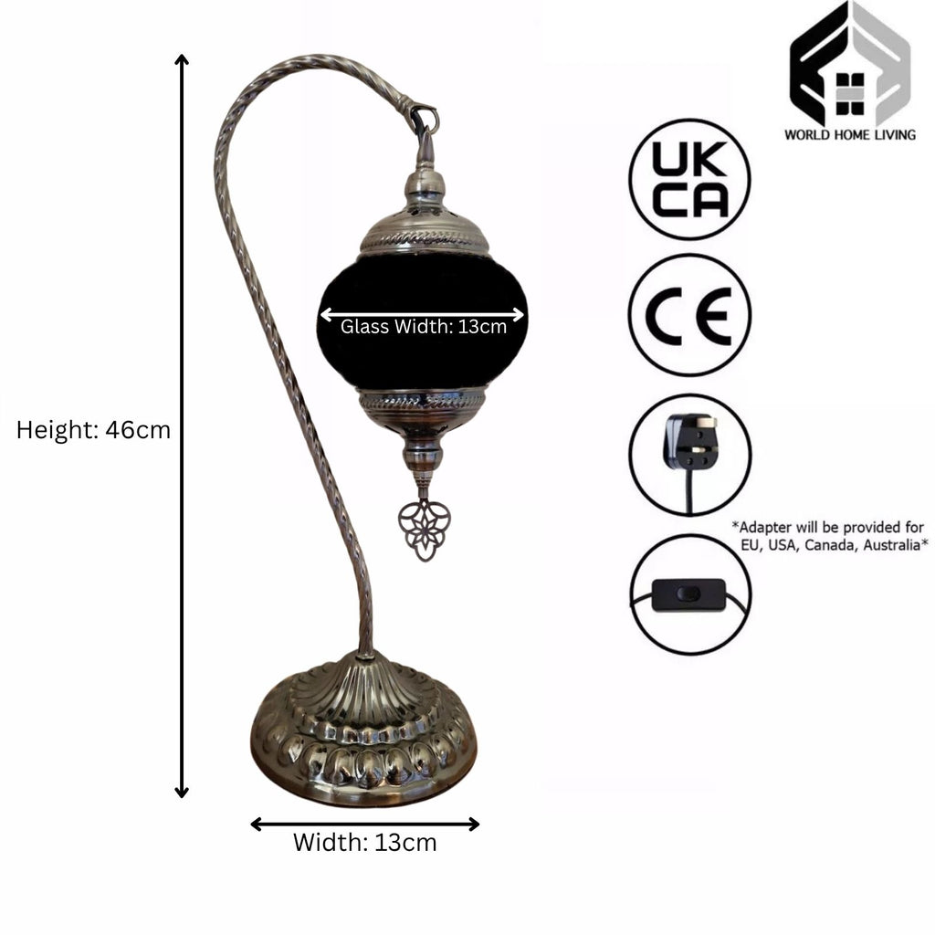 Türkisches Mosaik marokkanische Lampe Licht Tiffany Stil Glas Schreibtisch Tisch CE-geprüft