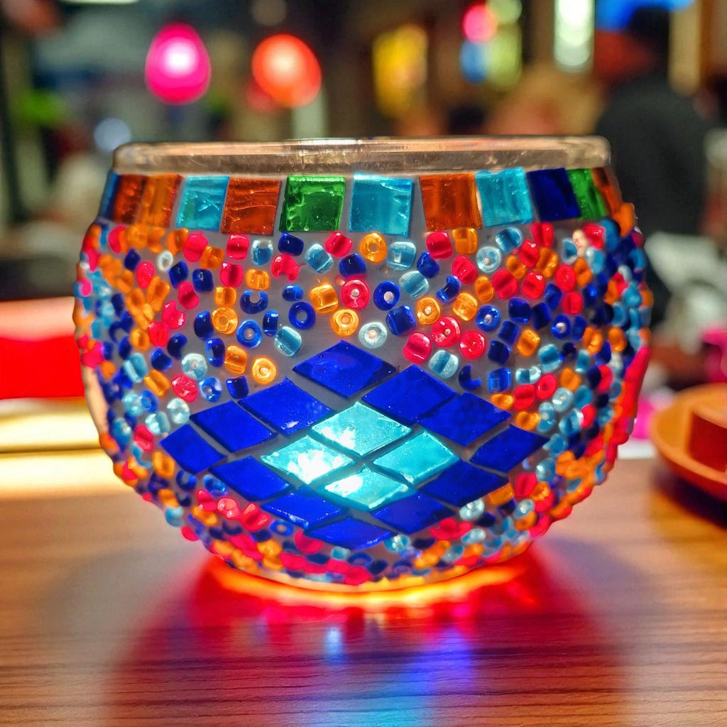 Portavelas votivos hechos a mano NARANJA