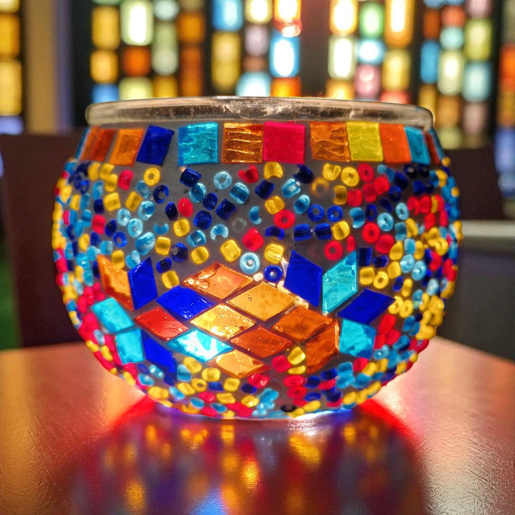 Portavelas votivos hechos a mano NARANJA