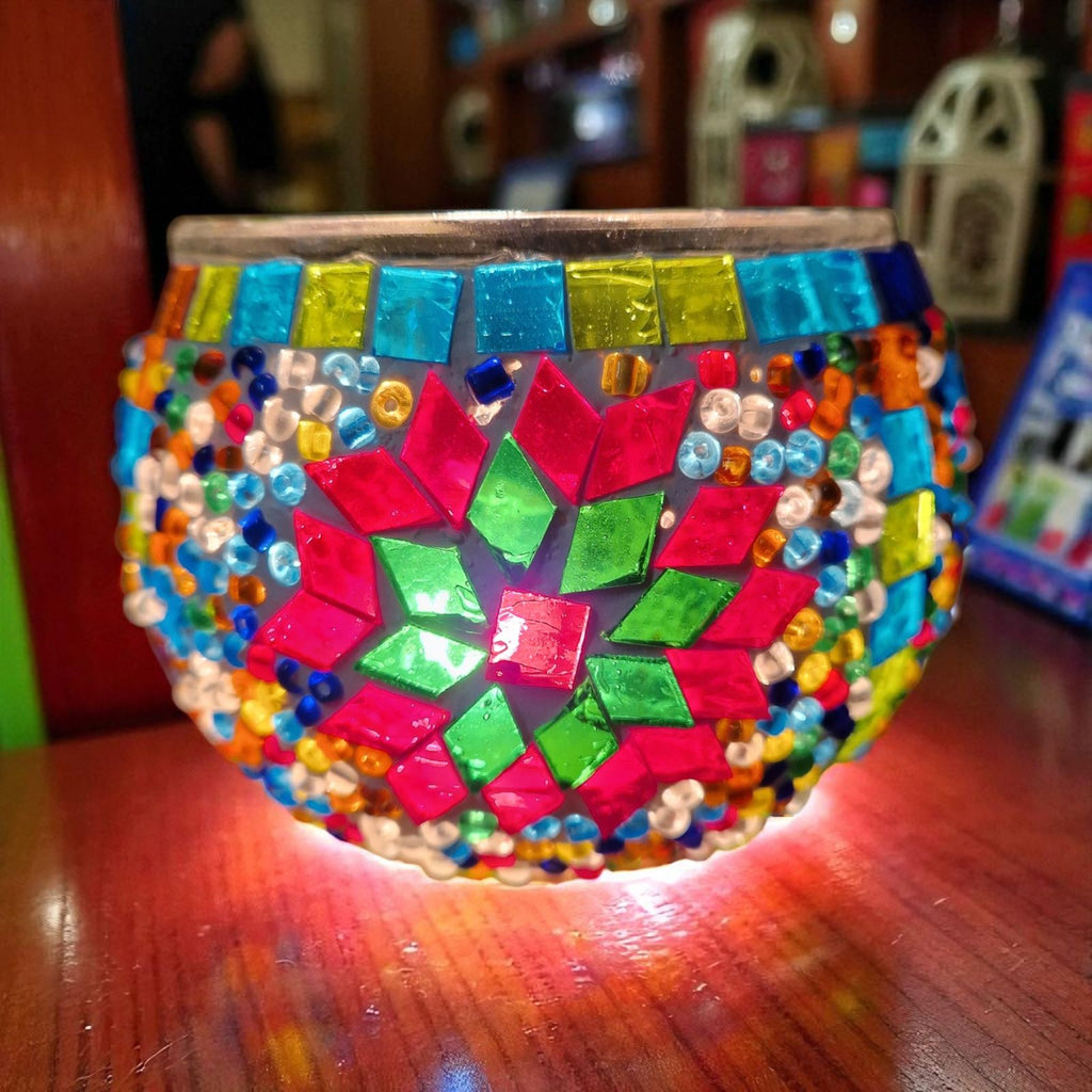 Portavelas votivos hechos a mano NARANJA