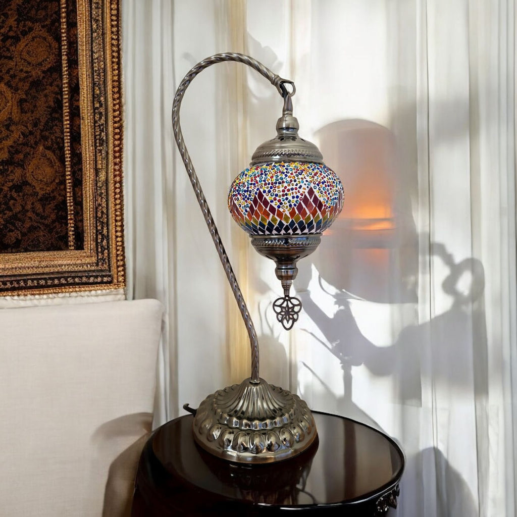 Türkisches Mosaik marokkanische Lampe Licht Tiffany Stil Glas Schreibtisch Tisch CE-geprüft