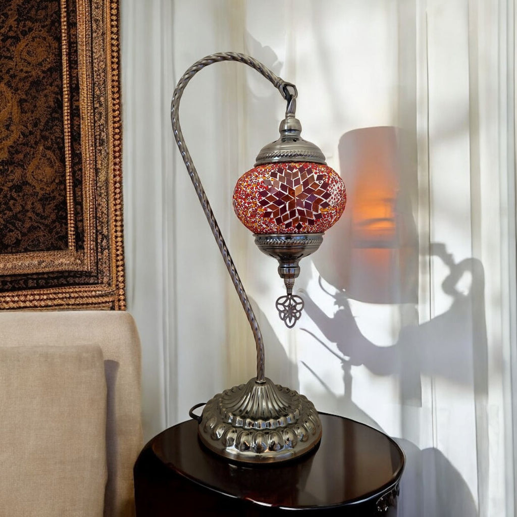 Türkisches Mosaik marokkanische Lampe Licht Tiffany Stil Glas Schreibtisch Tisch CE-geprüft