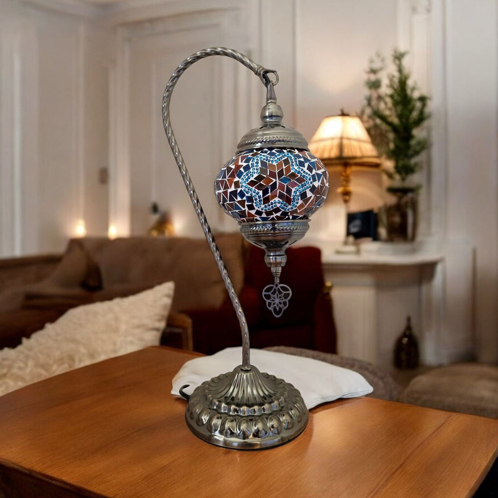 Türkisches Mosaik marokkanische Lampe Licht Tiffany Stil Glas Schreibtisch Tisch CE-geprüft