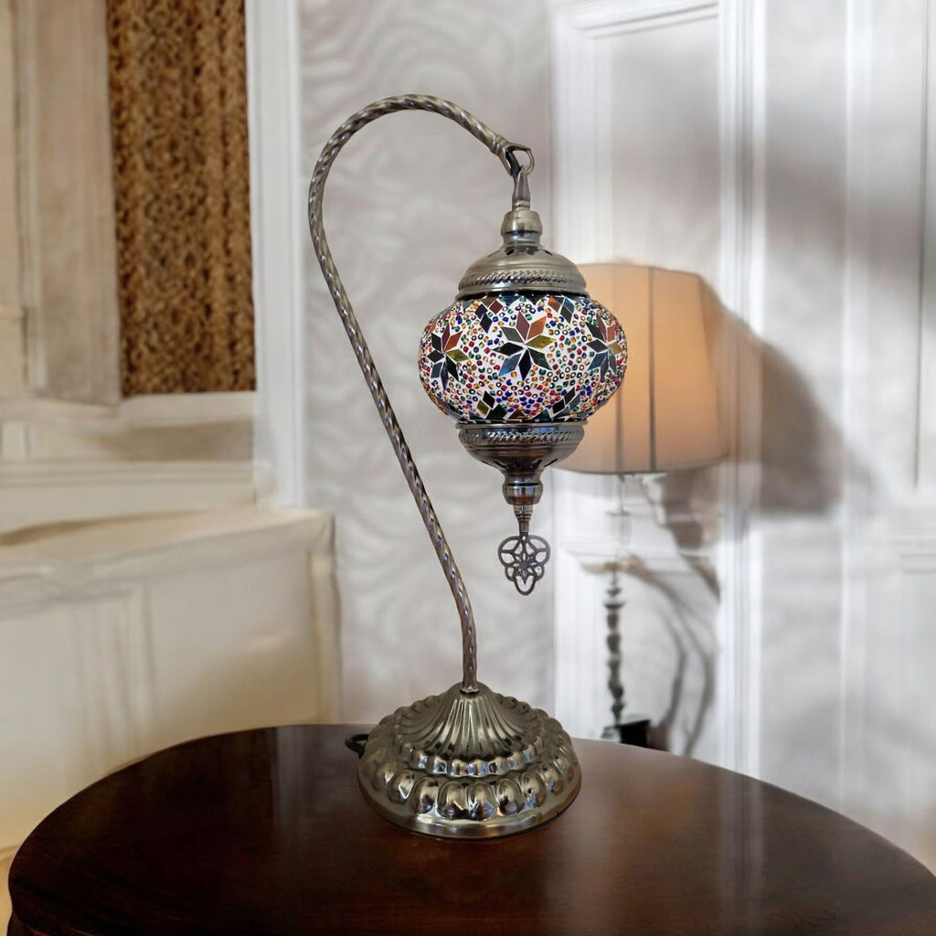 Türkisches Mosaik marokkanische Lampe Licht Tiffany Stil Glas Schreibtisch Tisch CE-geprüft
