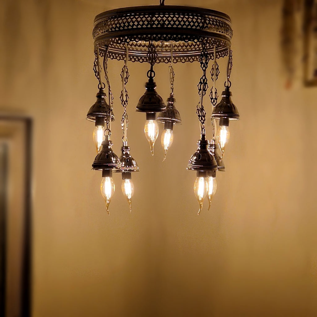 Candelabro de estilo turco marroquí de 8 bolas MIX
