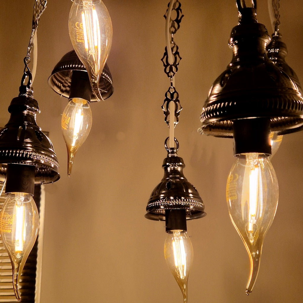 Candelabro de estilo turco marroquí de 8 bolas MIX