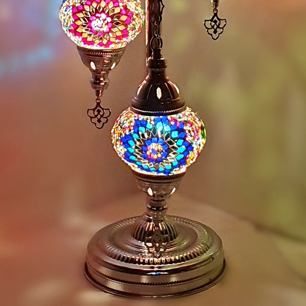 3 Ball Moroccan Turkish Style Silver Floor Lamp S-MIX1