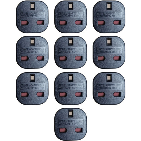 Travel Adapter UK to EU for France Germany Poland Portugal Spain - Black