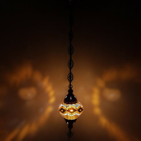 Electric Single Glass Ceiling Pendant - G1