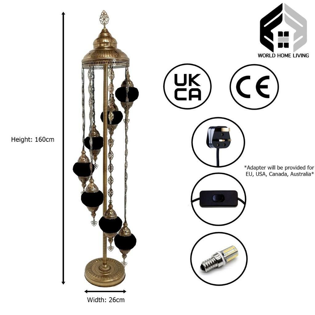7 Ball Moroccan Turkish Style Floor Lamp MIX - 1